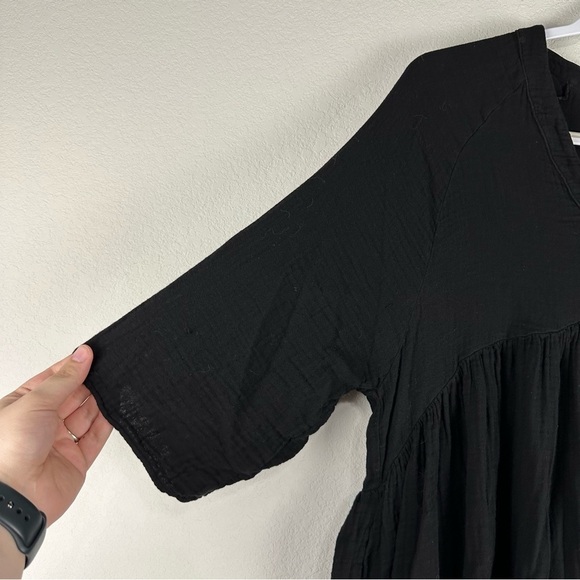 9Seed Black El Matador V-Neck Mini Dress Swim Coverup Size Small - Picture 2 of 6